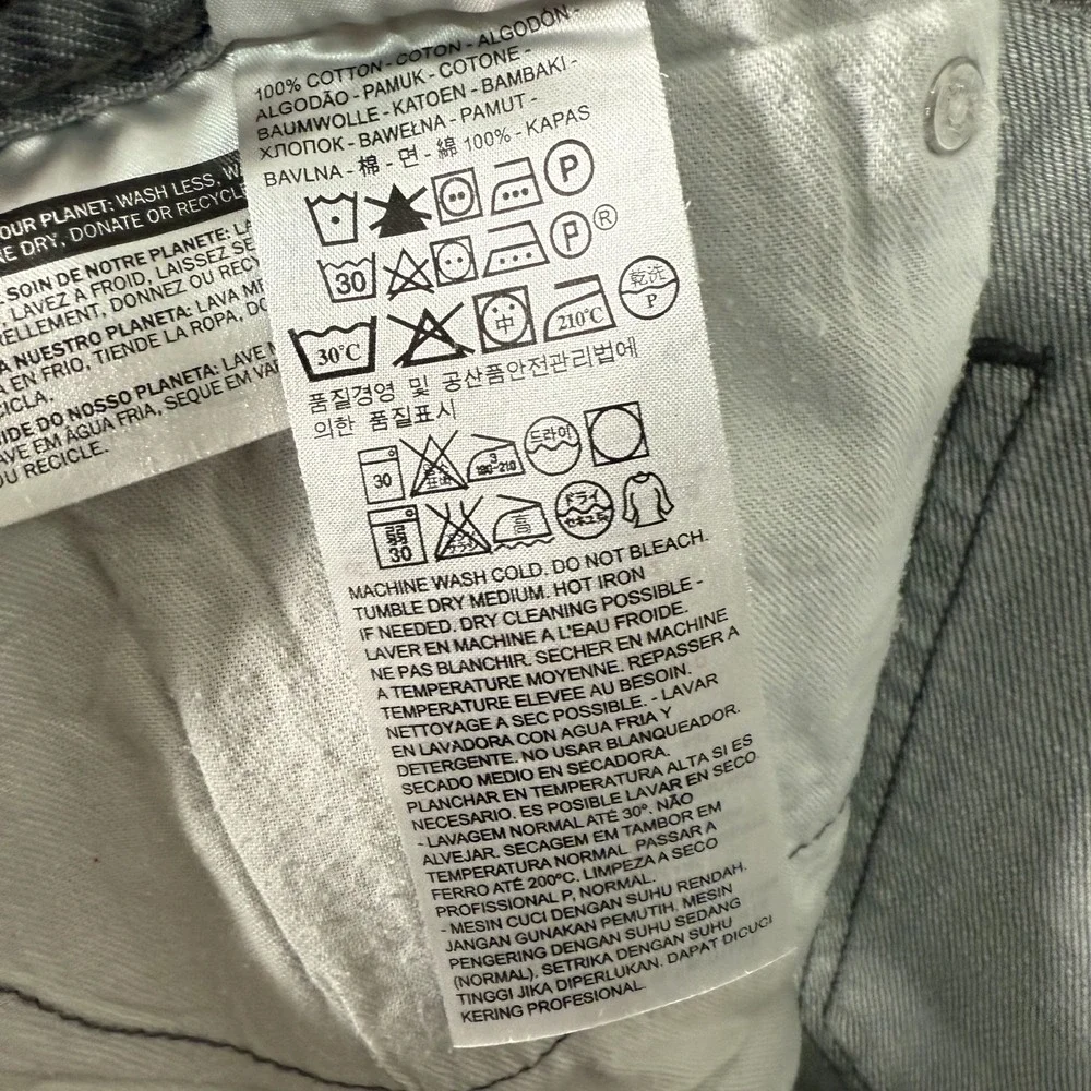 Levi's 505 Jeans Men Gray Denim Straight Rise 13